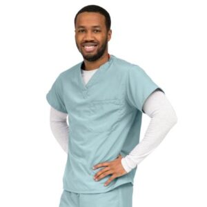 Medline PerforMAX Reversible V-Neck Scrub Tops with 2 Pockets — 5XL - ComfortEase (CM) / Misty Green / Each (1)