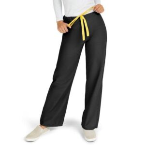 Medline AngelStat Reversible Scrub Pants with Drawstring Waist — 3XL - ComfortEase (CM) / Black / Each (1)