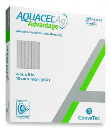 Convatec Aquacel Ag Advantage Silver Dressing — 4 x 5 Inch / Box (10)