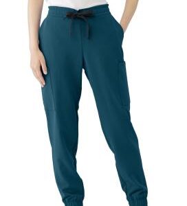 Medline ave 7-Pocket Jogger-Style Scrub Pant — L / Caribbean Blue / Petite