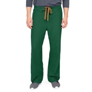Medline PerforMAX Reversible Scrub Pants with Front Drawstring — XS - Contour (CA) / Evergreen / Regular